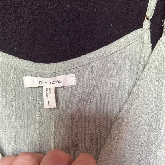 Maurices Light Green Camisole with Button Detail - Picture 3 of 4